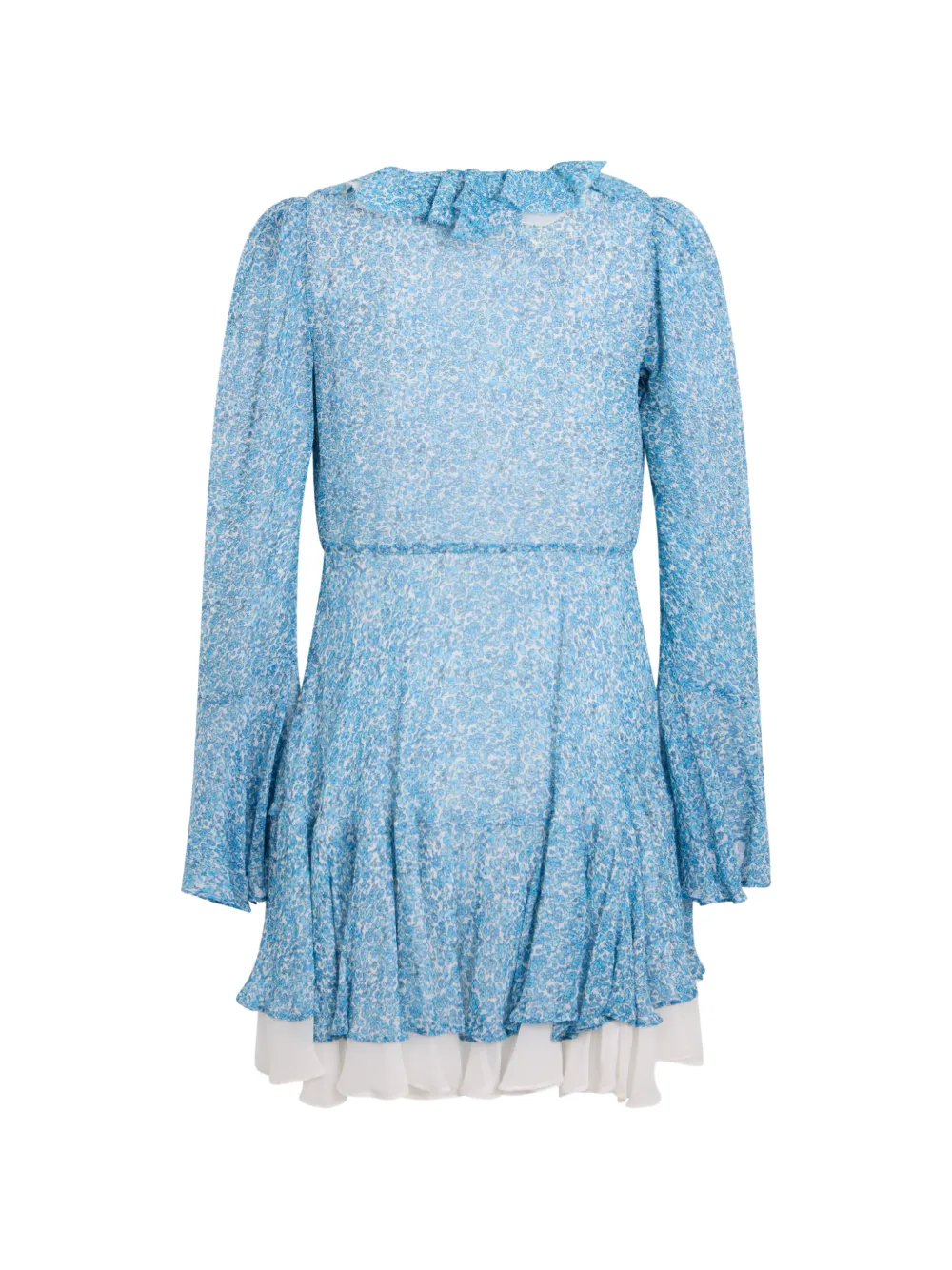 Philosophy Di Lorenzo Serafini Mini-jurk met bloemenprint en ruches Blauw