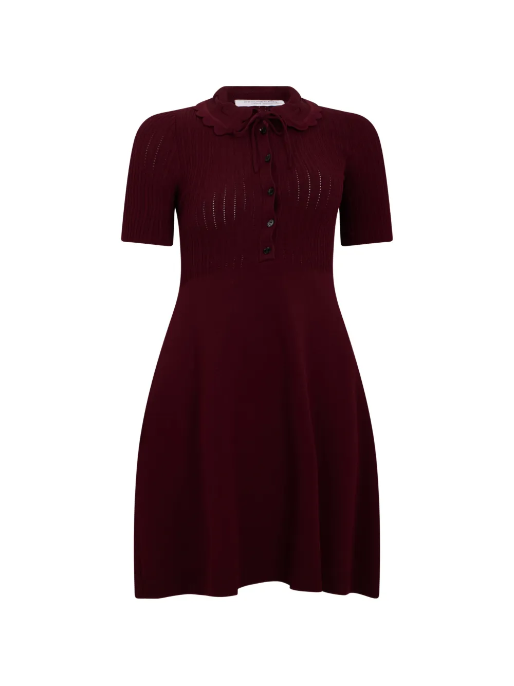 Philosophy Di Lorenzo Serafini ribbed scalloped-collar midi dress - Rot