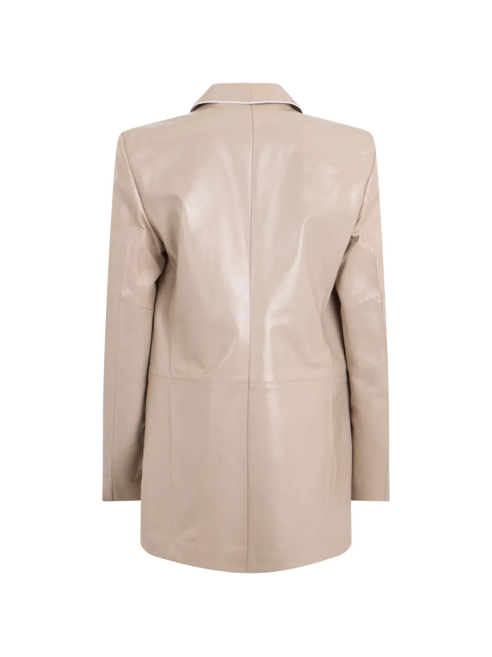 Philosophy Di Lorenzo Serafini Leren blazer met V-hals Beige