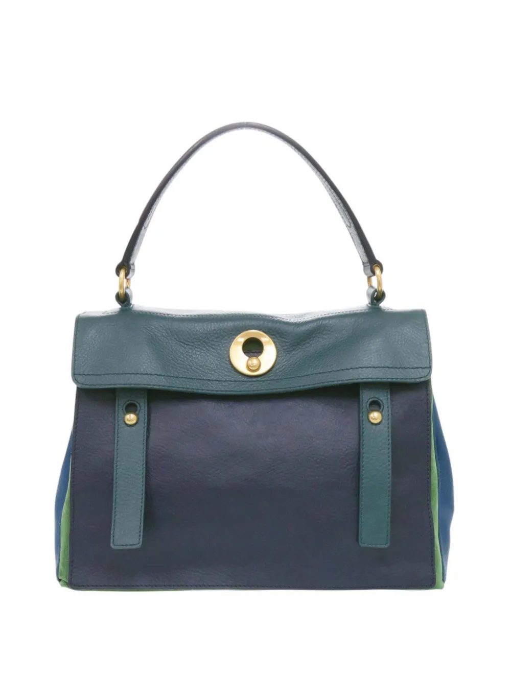 Saint Laurent Pre-Owned 2000-2015 Medium Tricolor Leather Muse Two satchel - Blu
