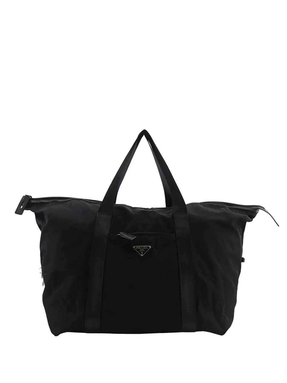 Prada Pre-Owned 2013-2026 Saffiano Trimmed Tessuto travel bag - Black