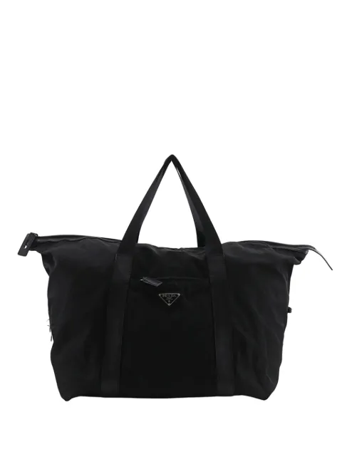 Prada Pre-Owned 2013-2026 Saffiano Trimmed Tessuto travel bag