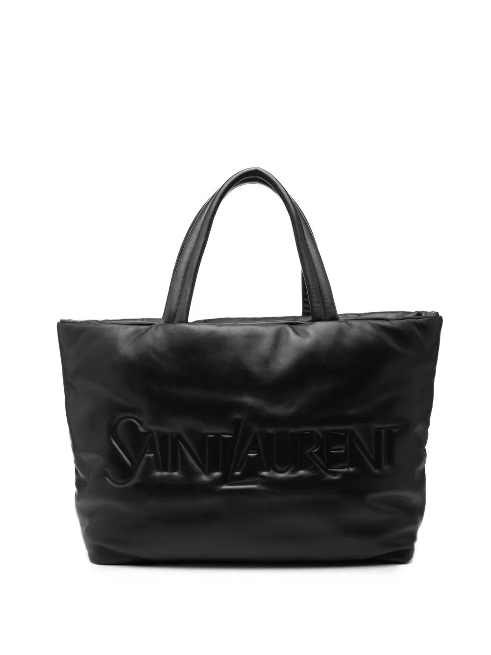 Saint Laurent Pre-Owned 2024 Lambskin Wide Puffer tote bag - Nero