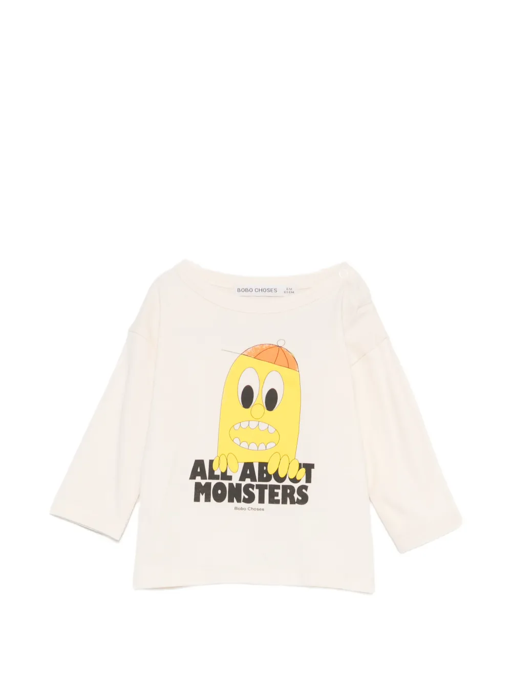 Bobo Choses graphic-print long-sleeve T-shirt - Toni neutri