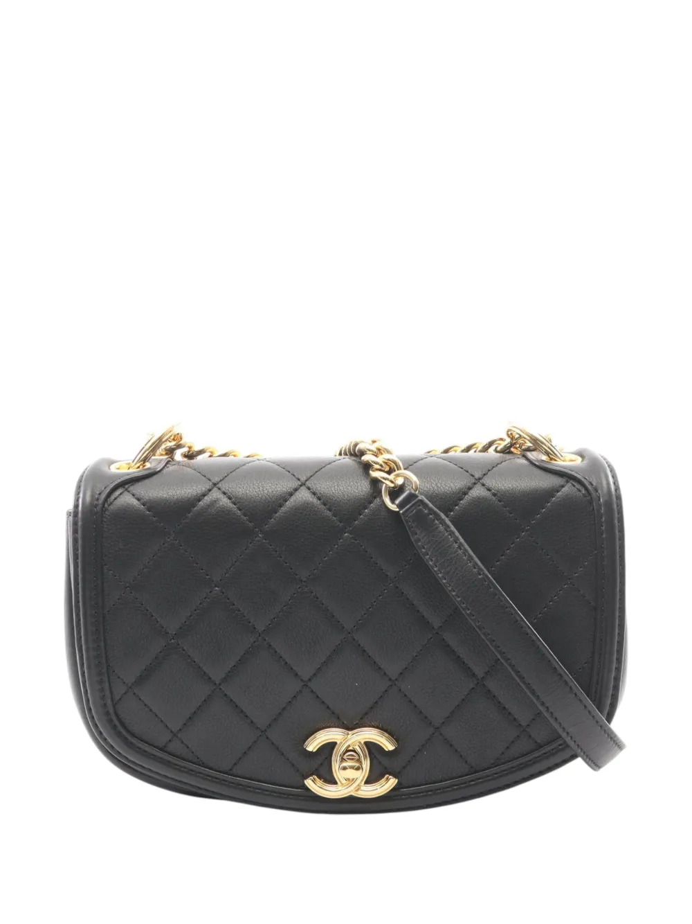 CHANEL Pre-Owned 2018 Small Quilted Calfskin Underline Flap crossbody bag - Nero