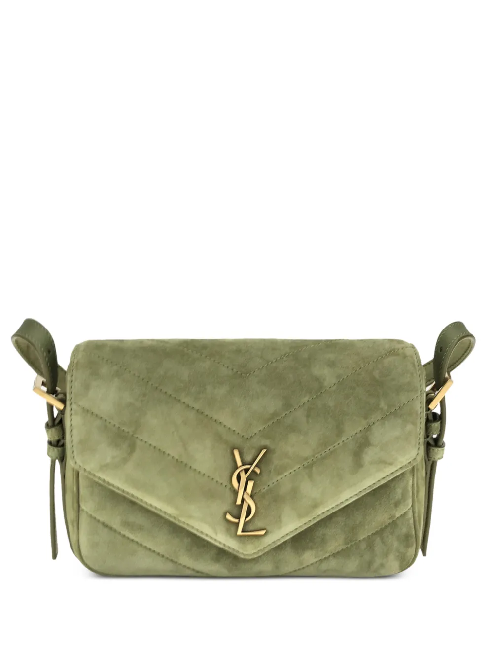 Saint Laurent Borsa a spalla Loulou piccola matelassé - Verde