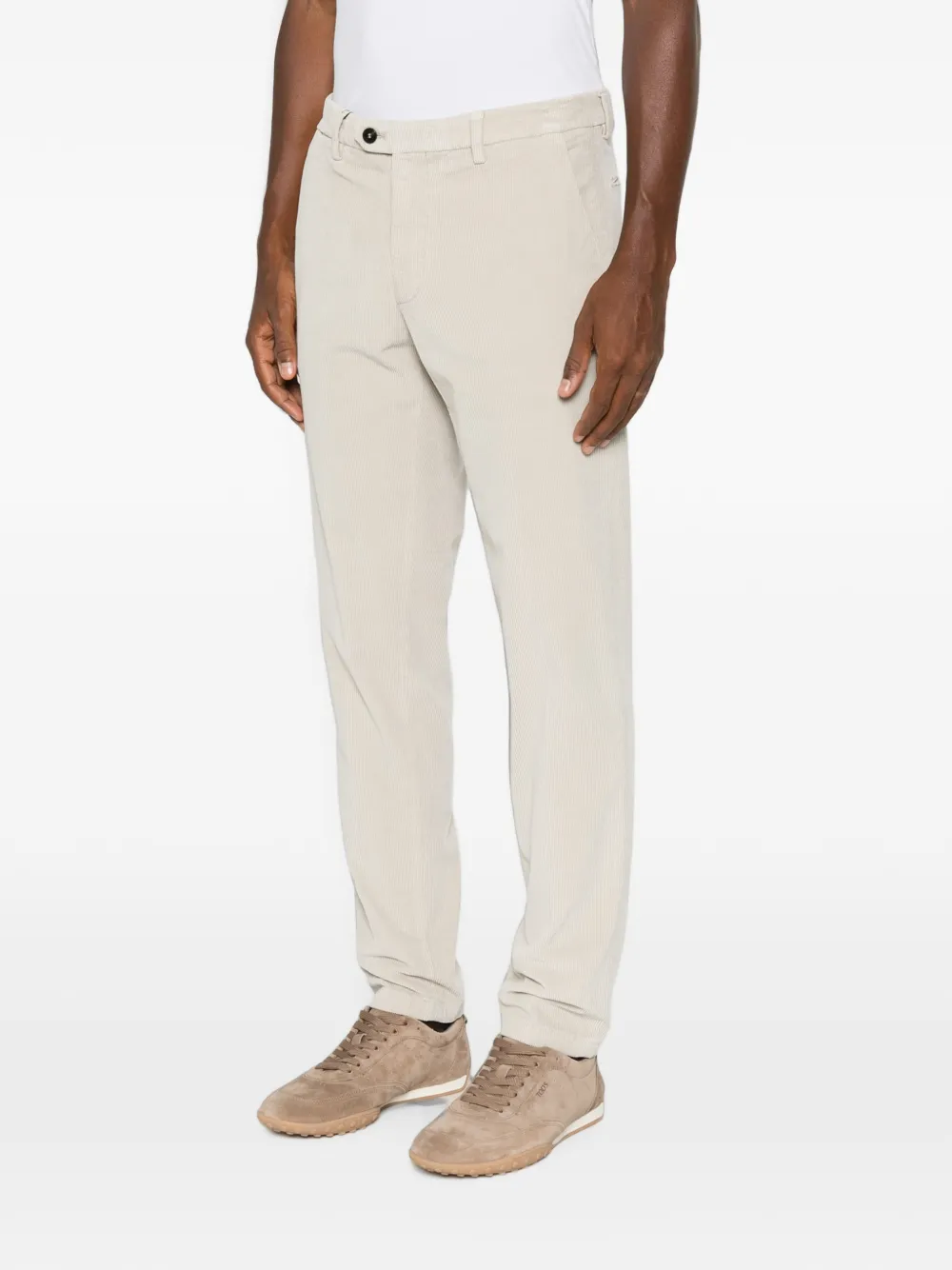 Briglia 1949 Straight broek met ribfluweel-effect Beige