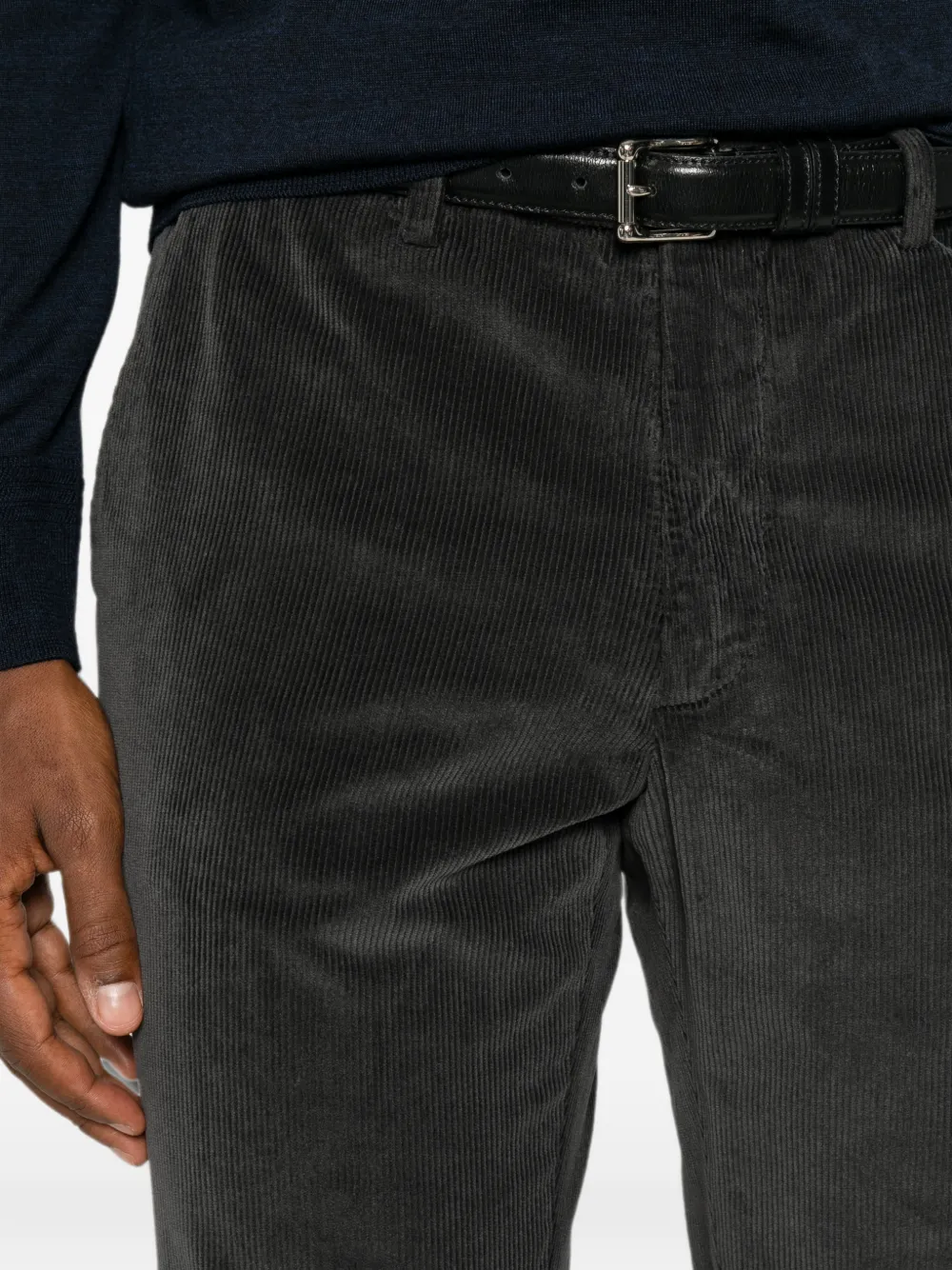 Briglia 1949 Ribfluwelen straight broek Grijs