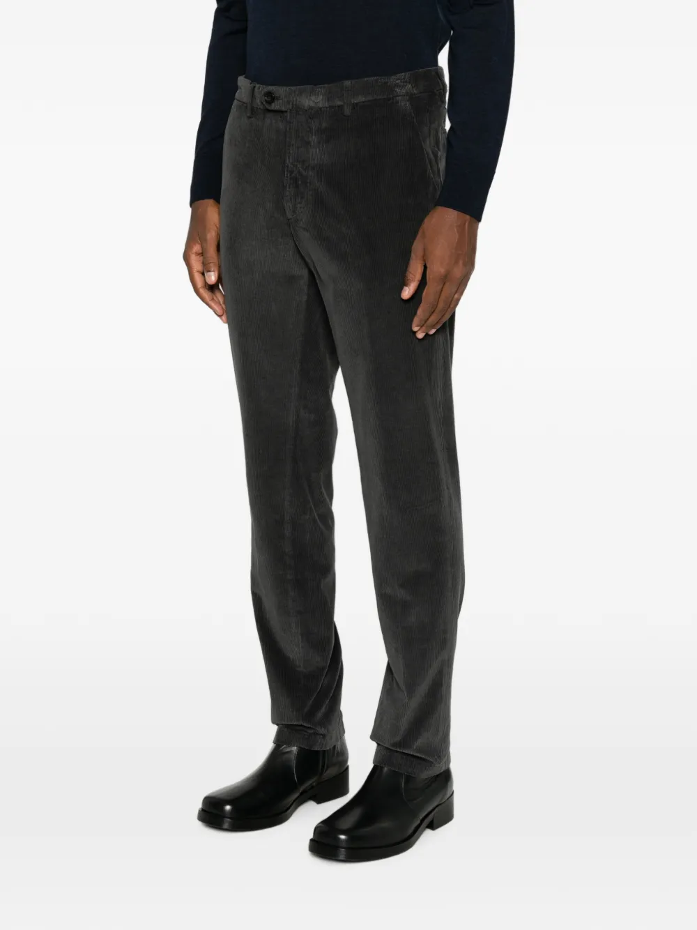 Briglia 1949 Ribfluwelen straight broek Grijs