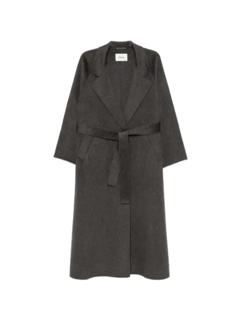 Arma belted wool single-breasted coat