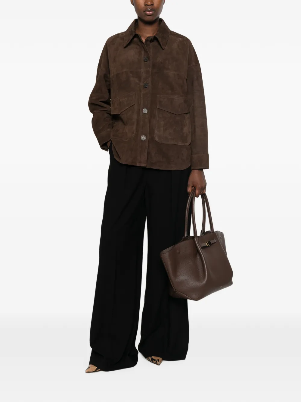 Arma Button-up jas Bruin