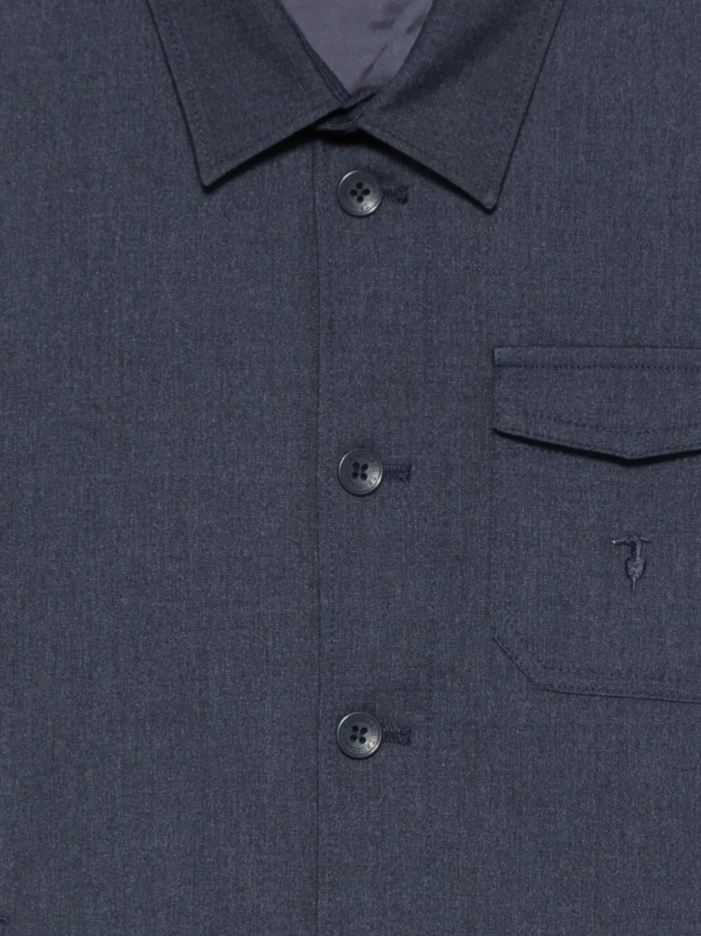TRUSSARDI JUNIOR Shirt met borstzak en geborduurd logo Blauw