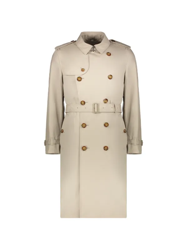 Burberry ダブルトレンチコート | ニュートラル | FARFETCH JP