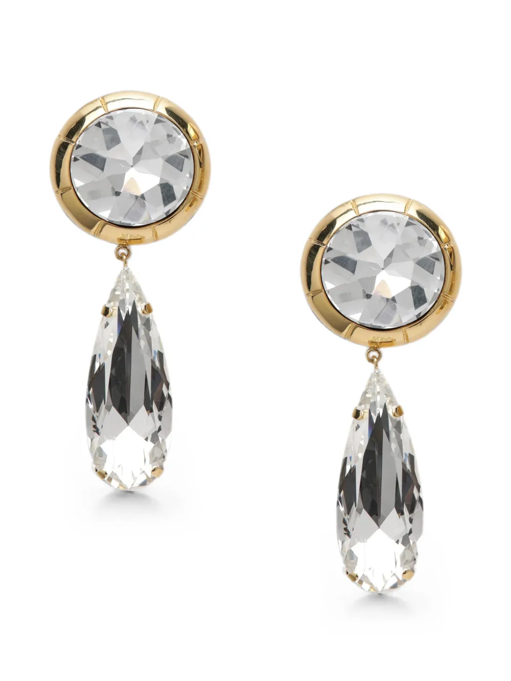 Alessandra Rich crystal-pendant drop earrings - Gold