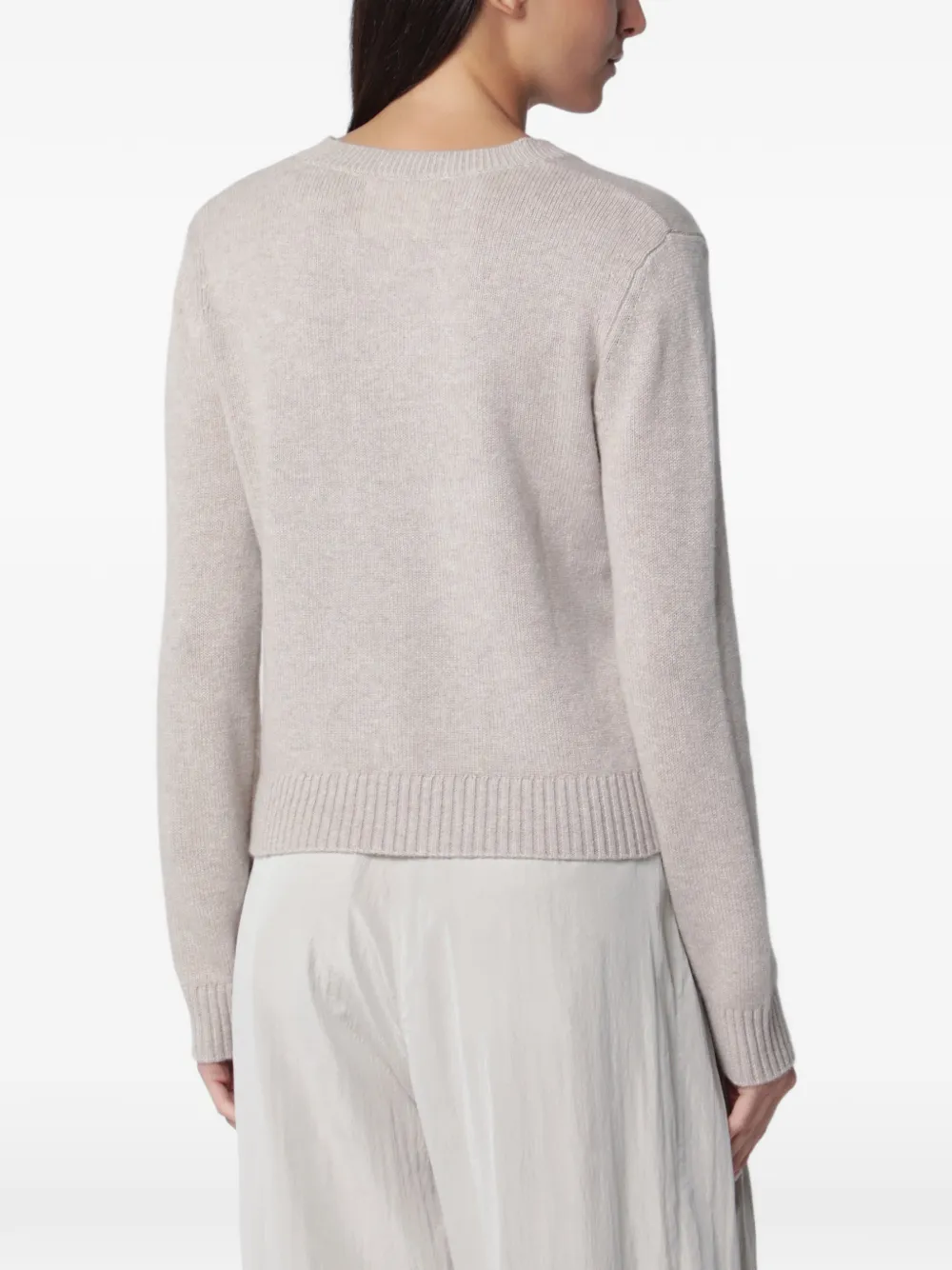 Lisa Yang Mable trui met geribbelde afwerking Beige