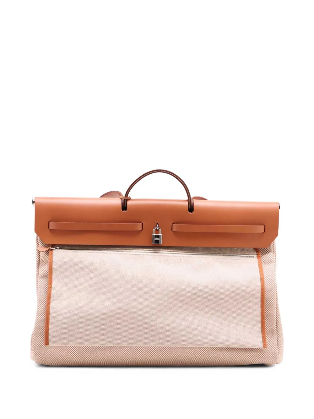 Hermès Pre-Owned 2020 Toile and Vache Hunter Herbag Zip Cabine 50 travel bag - Nude