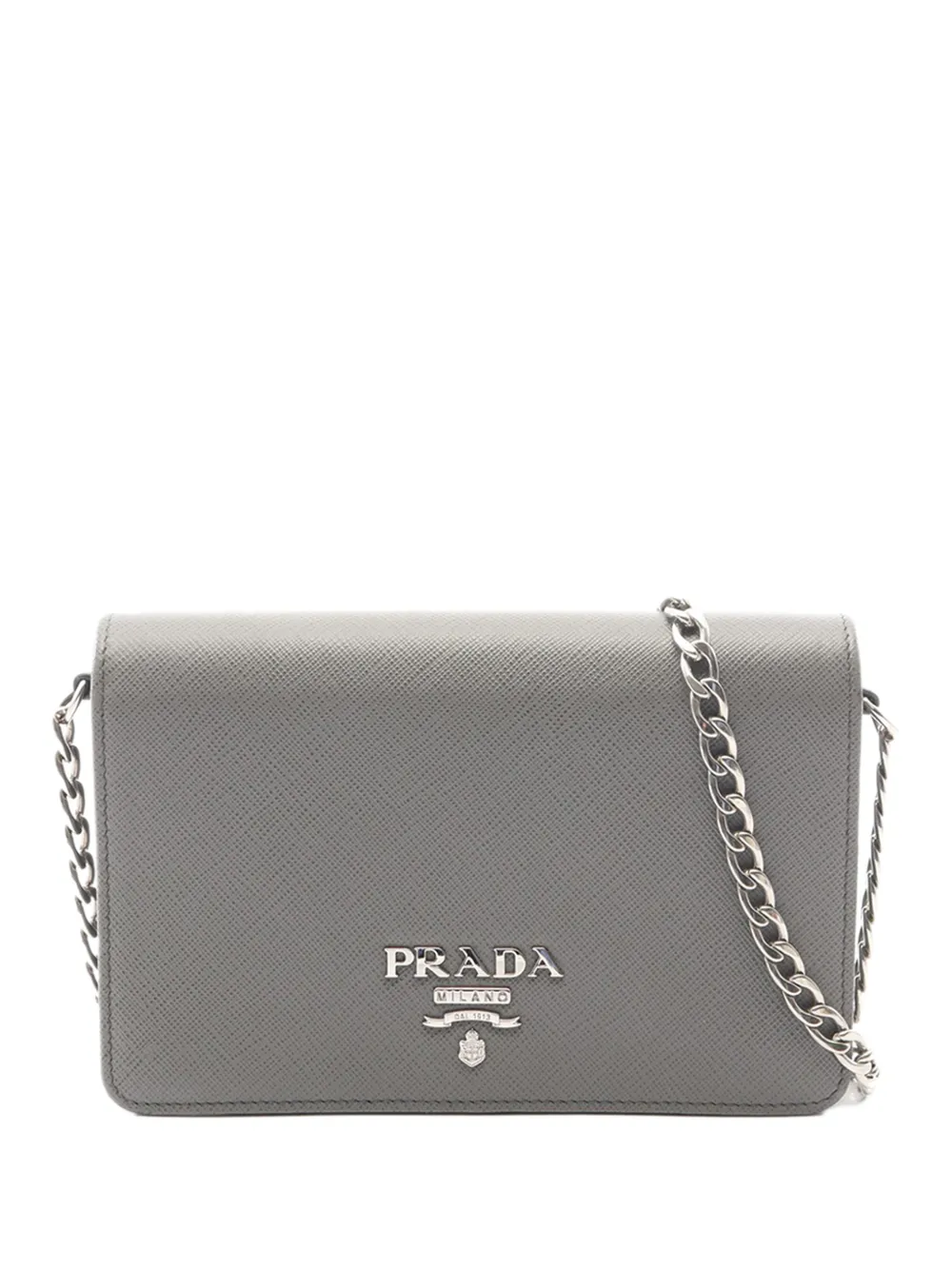 Prada Pre-Owned 2013-2019 Saffiano Wallet on Strap crossbody bag - Grey