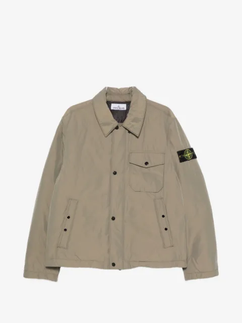 Stone Island logo-patch zip-fastening jacket