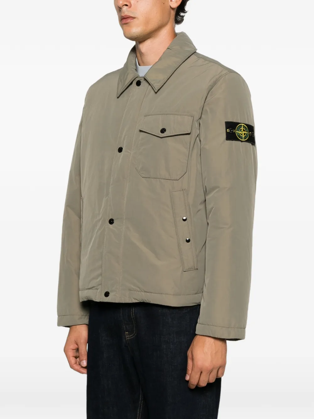 Stone Island Jack met rits Groen