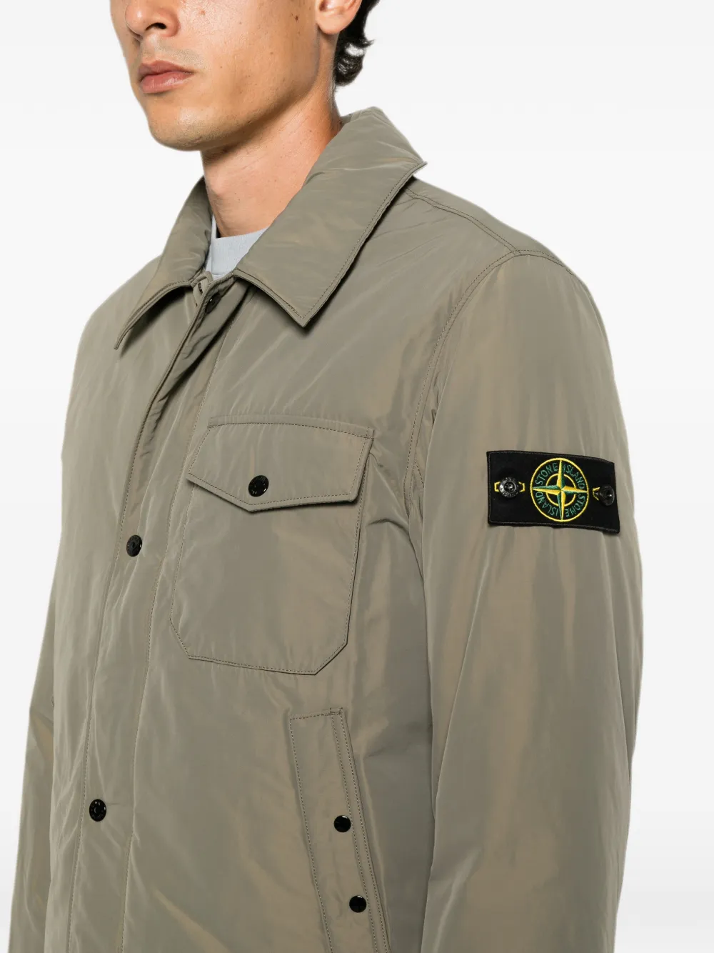 Stone Island Jack met rits Groen