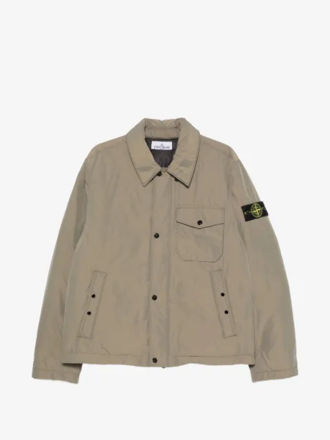 Stone Island logo-patch zip-fastening jacket