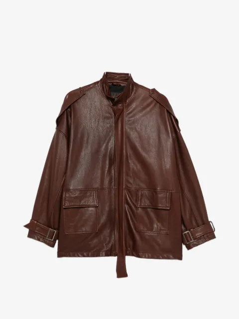 Giorgio Brato leather zip-up jacket