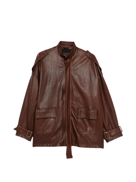 Giorgio Brato leather zip-up jacket