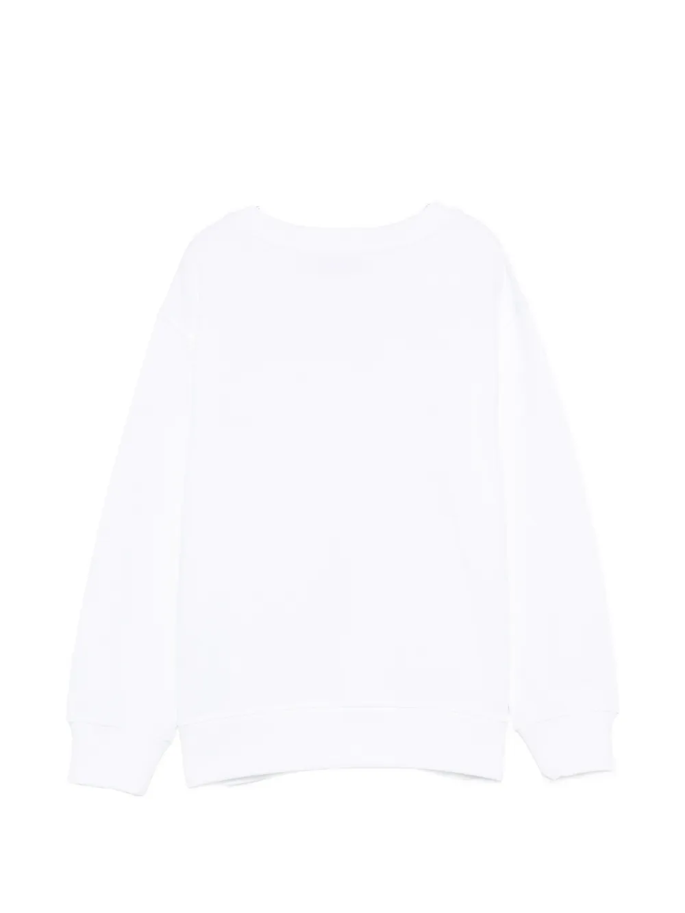 Moschino Kids Trui met zak en logo-detail Wit