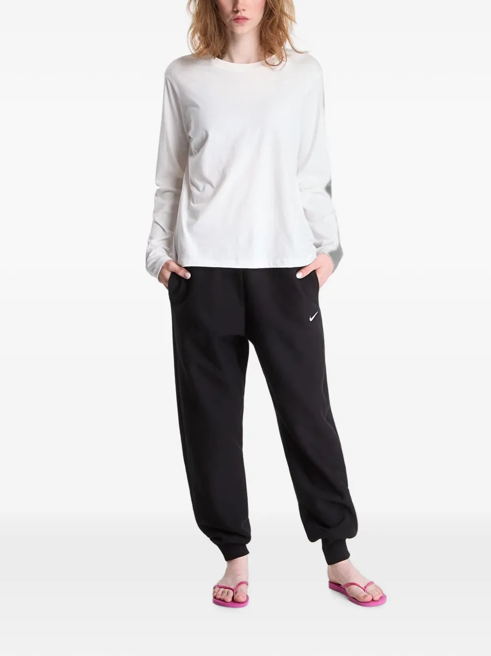 Nike Studio fleece trainingsbroek Zwart