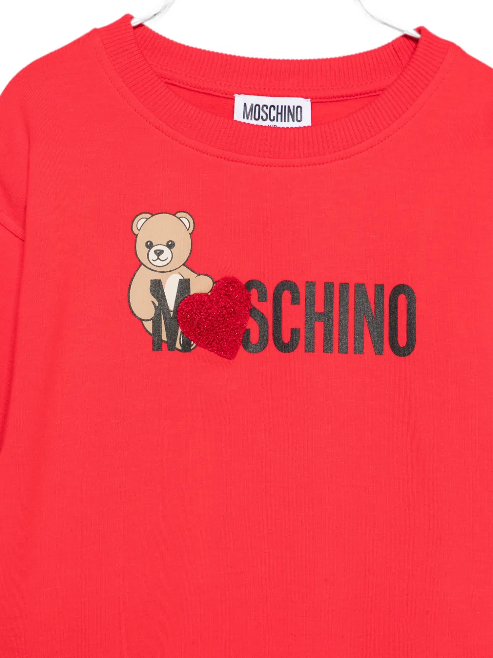Moschino Kids Hoodie met logoprint Rood