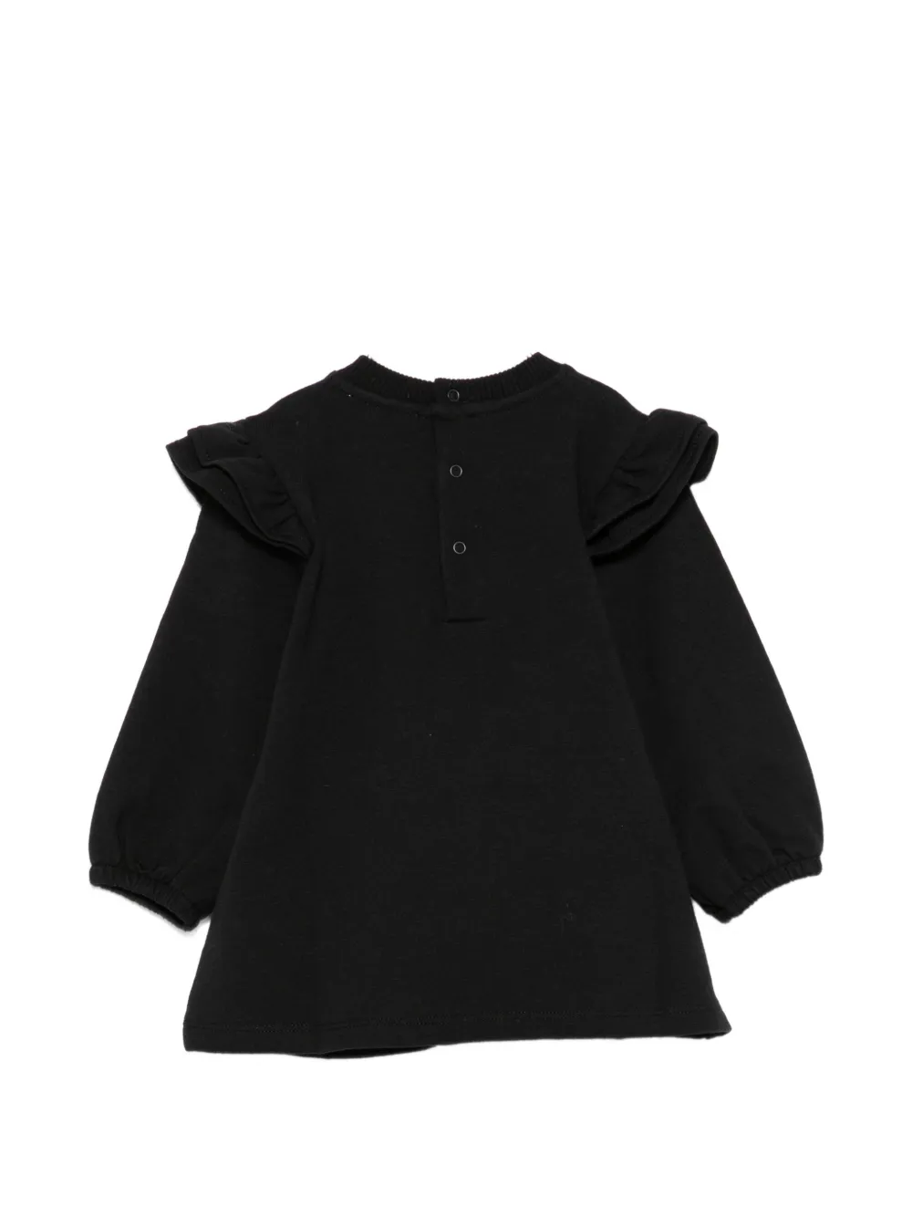 Moschino Kids Jurk met ruches Zwart
