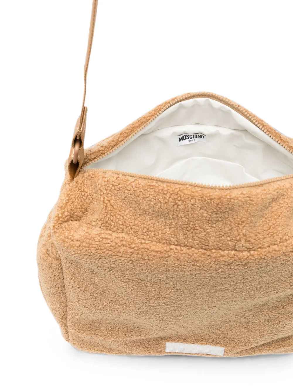 Moschino Kids teddy bear-patch changing bag Beige