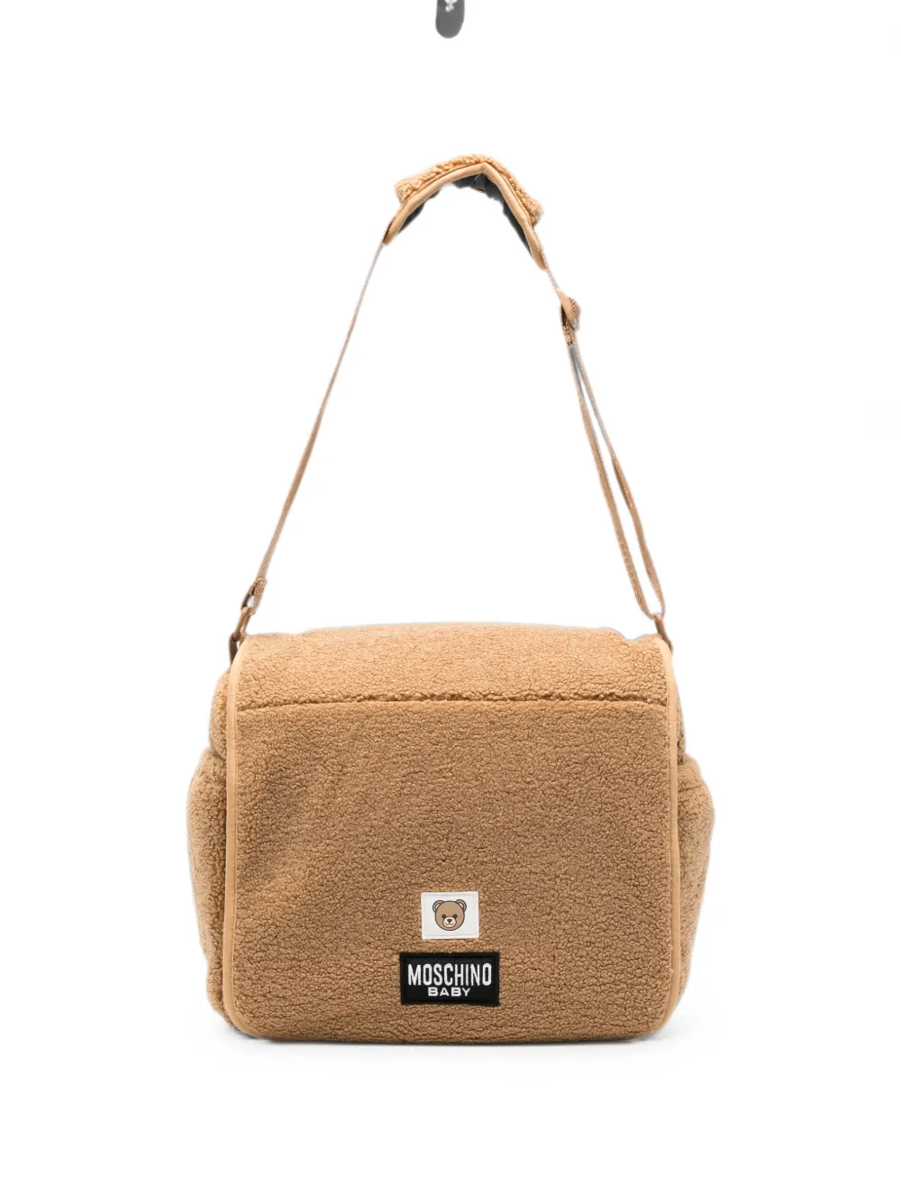 Moschino Kids teddy bear-patch changing bag - Nude