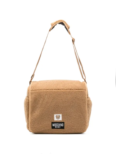 Moschino Kids pañalera con parche Teddy Bear