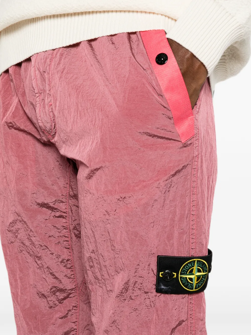 Stone Island Trainingsbroek met logopatch Roze