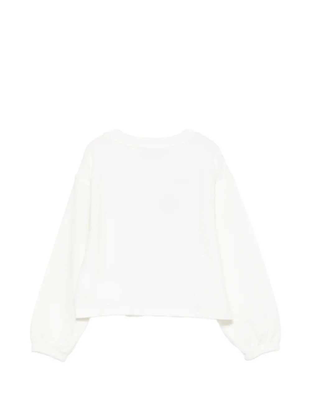 Moschino Kids Sweater met hart-patch en teddybeer-print Wit