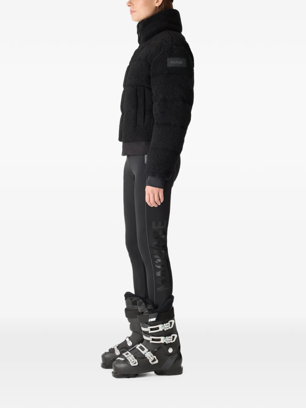 Mackage Anaya ski-jack met lammy textuur Zwart