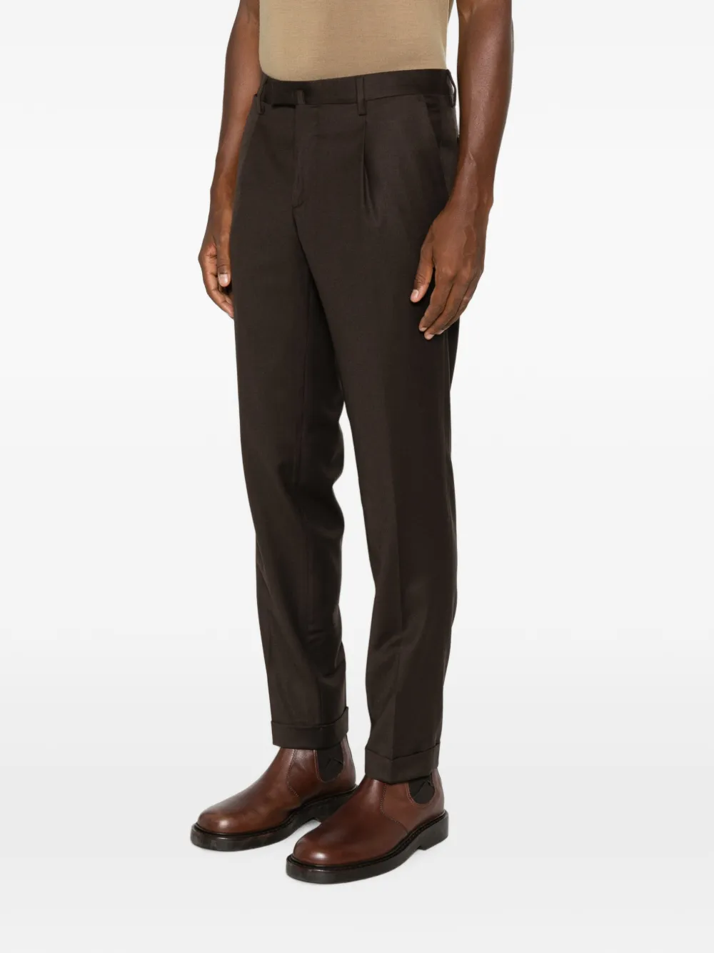 Briglia 1949 Broek met geplooid detail Bruin