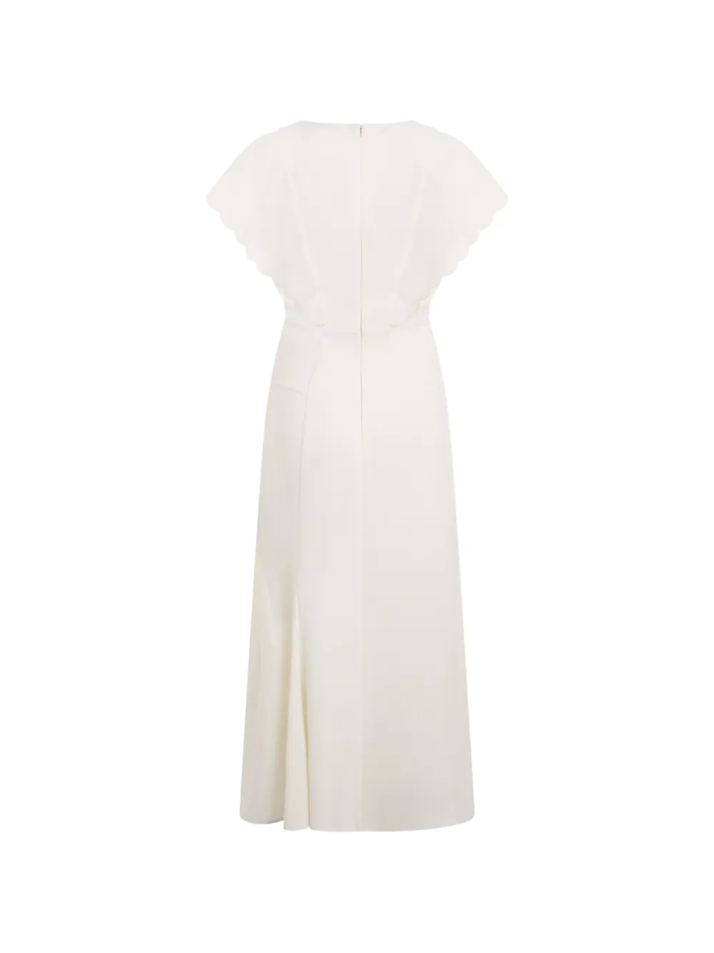 Philosophy Di Lorenzo Serafini Gewelfde maxi-jurk met V-hals Wit