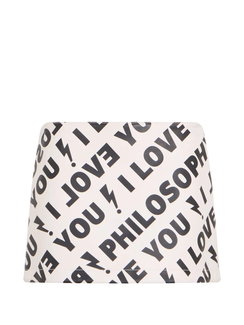 Philosophy Di Lorenzo Serafini graphic-print mini skirt - Nude