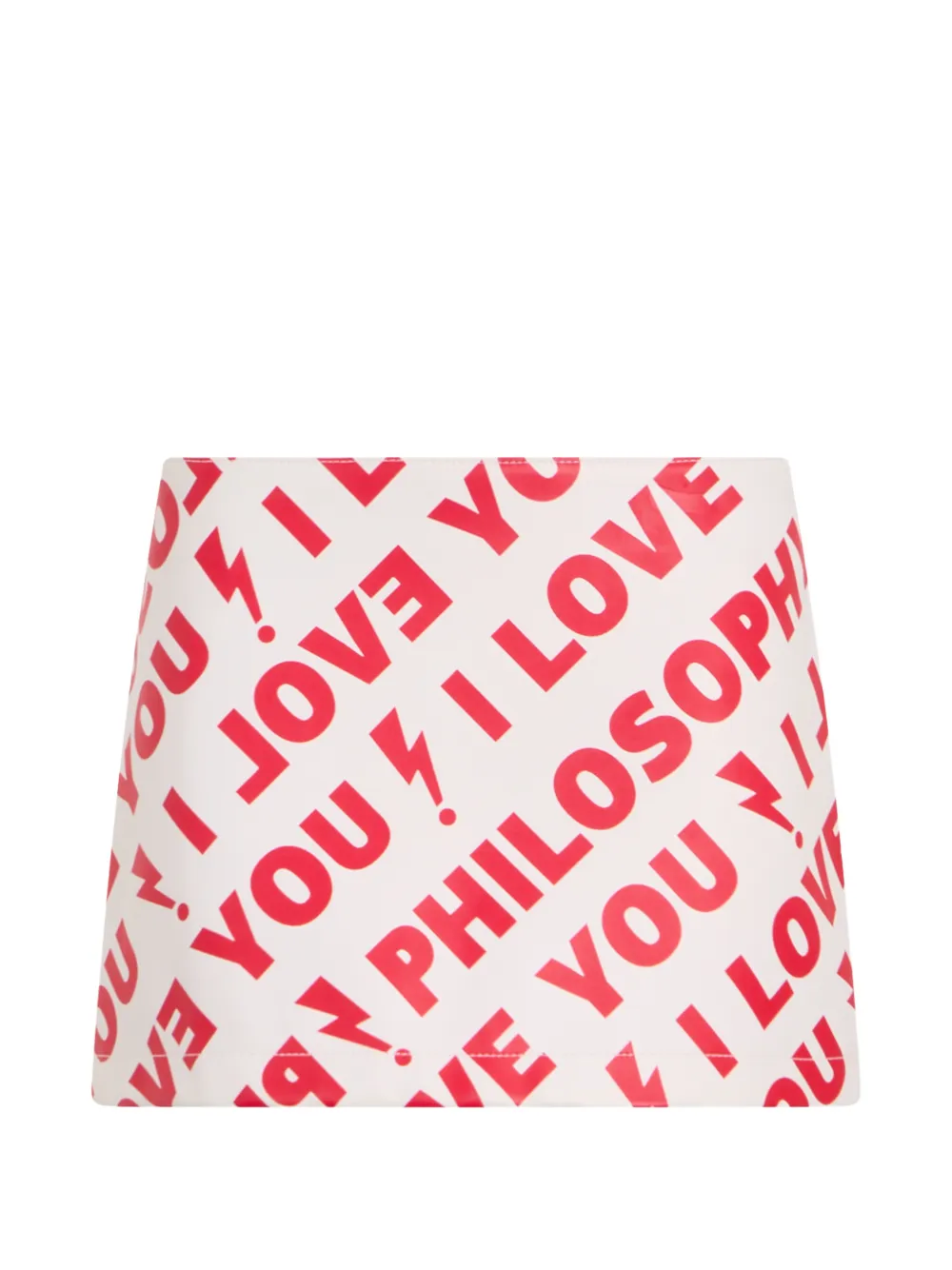 Philosophy Di Lorenzo Serafini logo-print mini skirt - Nude
