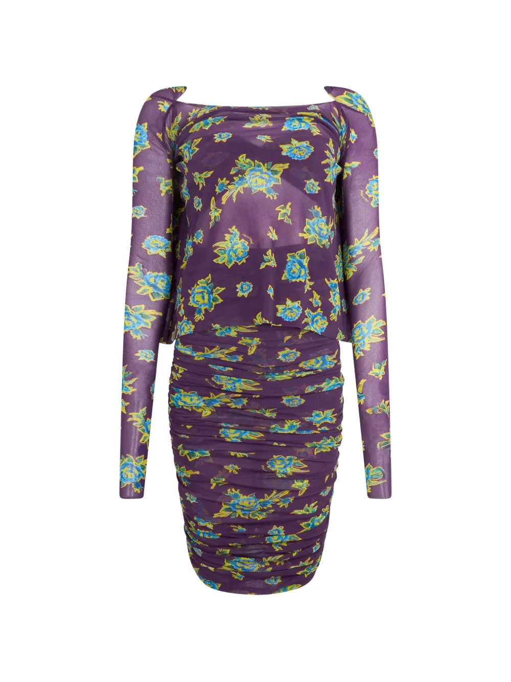 Philosophy Di Lorenzo Serafini floral-print ruched mini dress - Violett