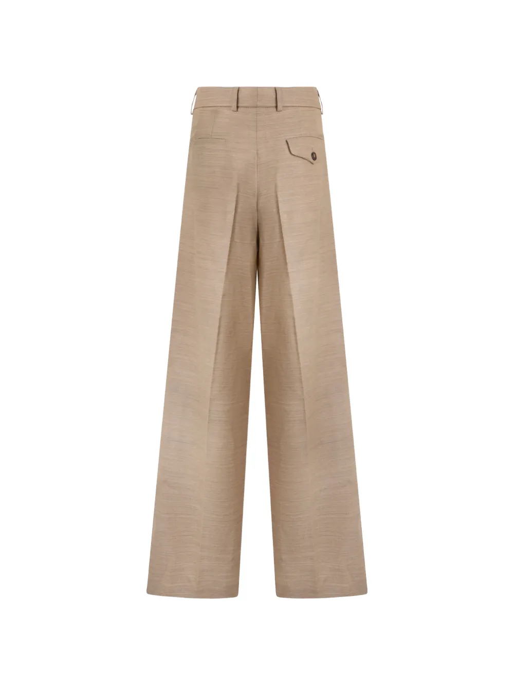 Philosophy Di Lorenzo Serafini Wollen broek met wijde pijpen Beige