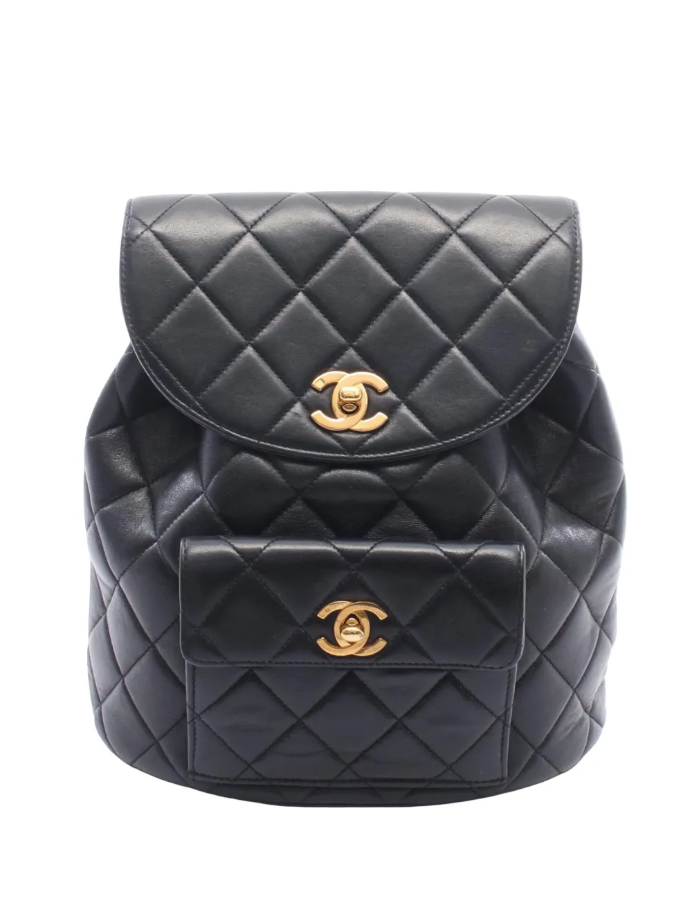 CHANEL Pre-Owned 1994-1996 Medium Quilted Lambskin Duma backpack - Nero