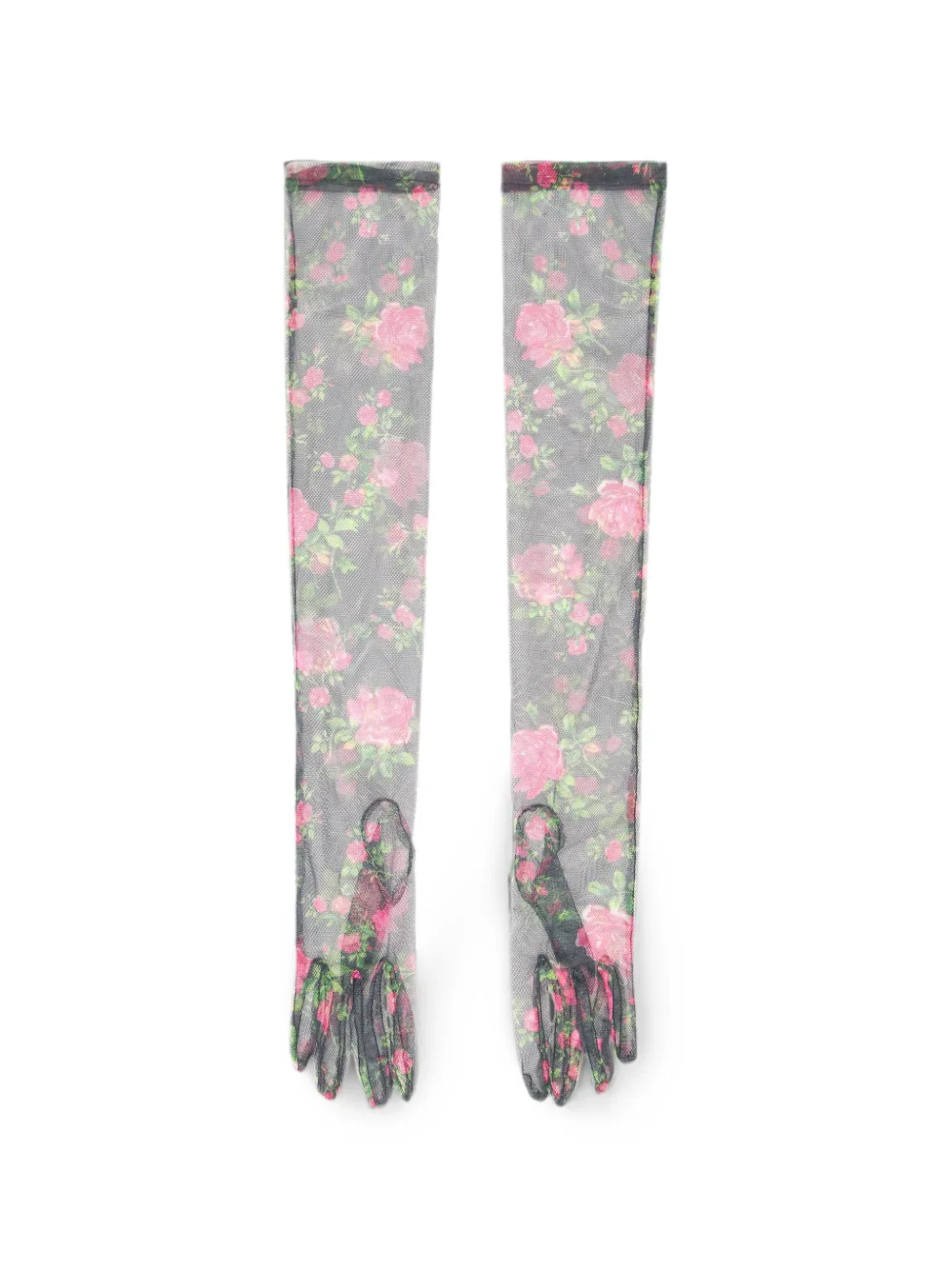 Philosophy Di Lorenzo Serafini floral-print long gloves - Schwarz