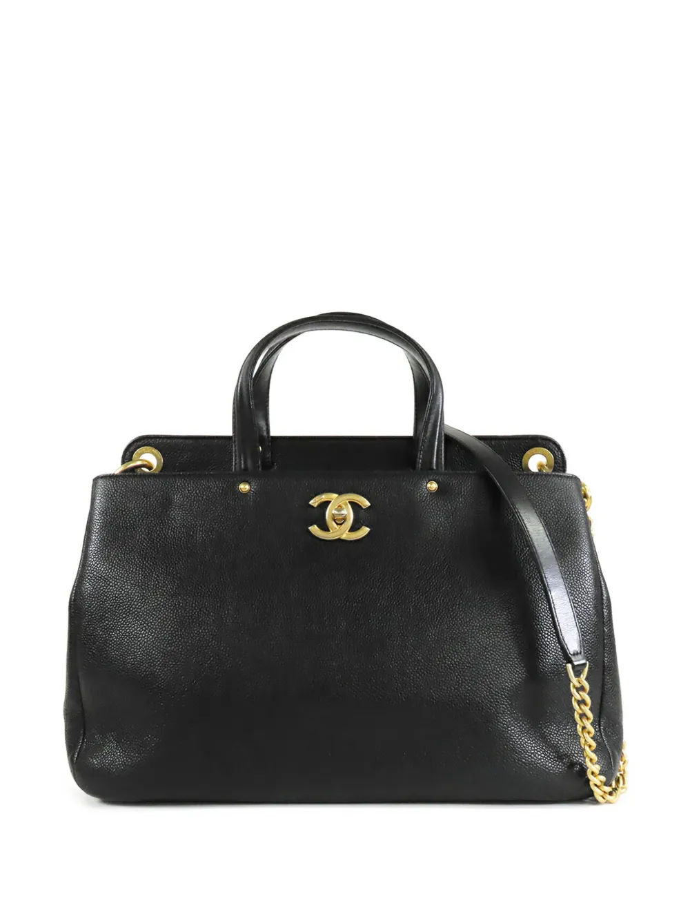 CHANEL Pre-Owned 2016-2017 CC Caviar satchel - Nero