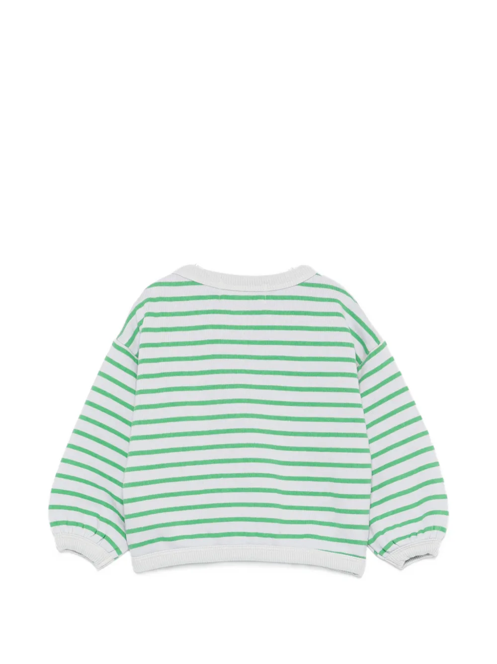 Bobo Choses Gestreepte sweater met geborduurd logo Blauw