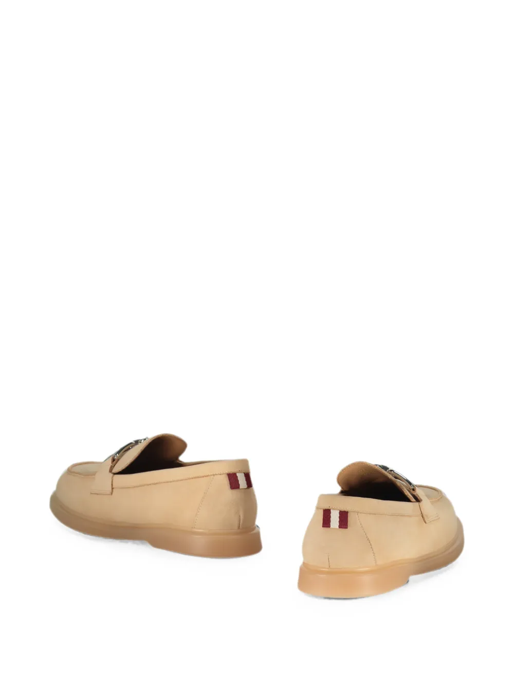 Bally Leren loafers met logoplakkaat Beige