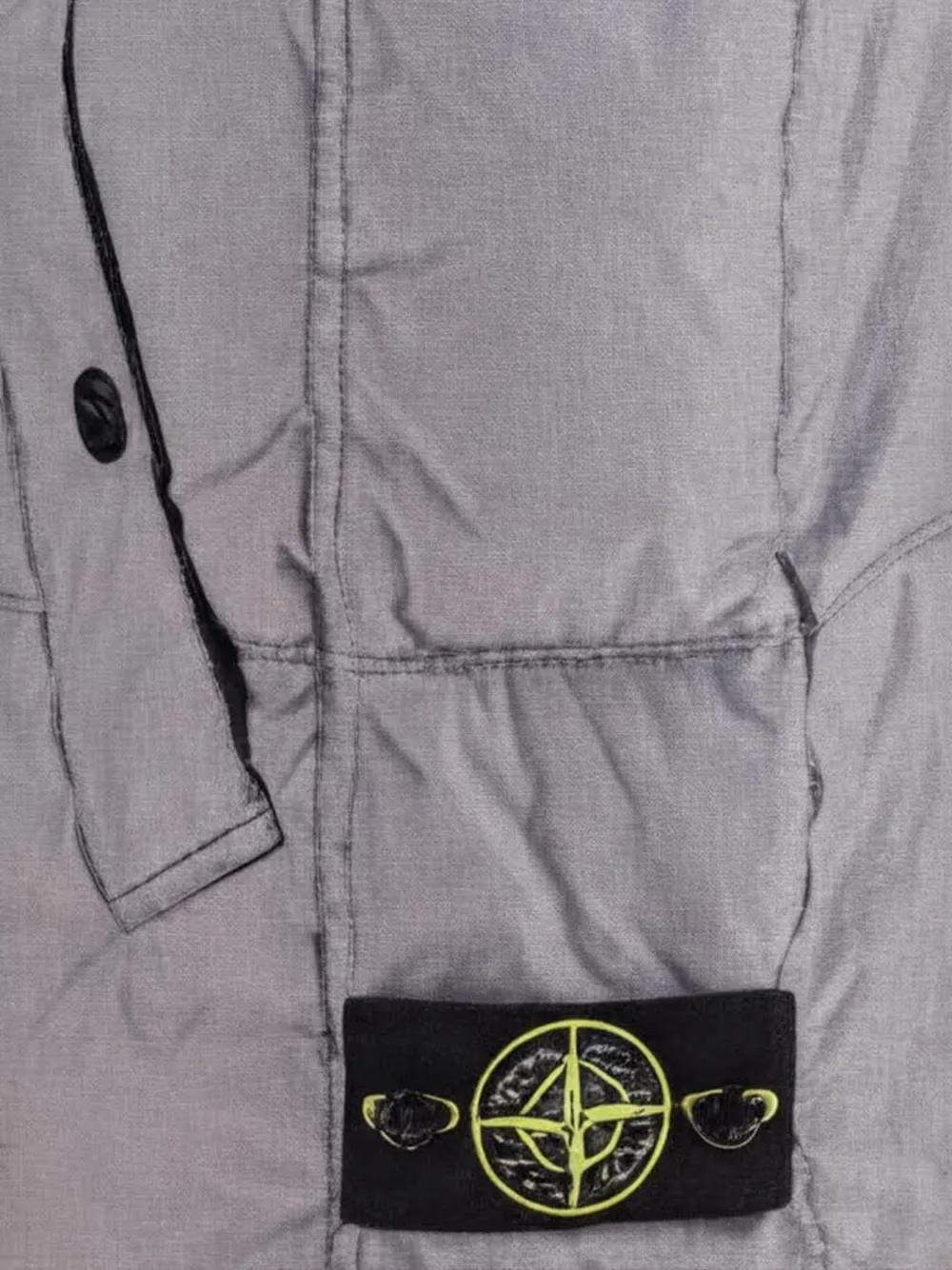 Stone Island G100010 reps NY top met gekreukt effect Grijs