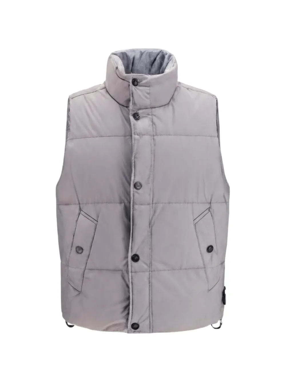 Stone Island Crinkle Reps NY quilted padded gilet - Grau